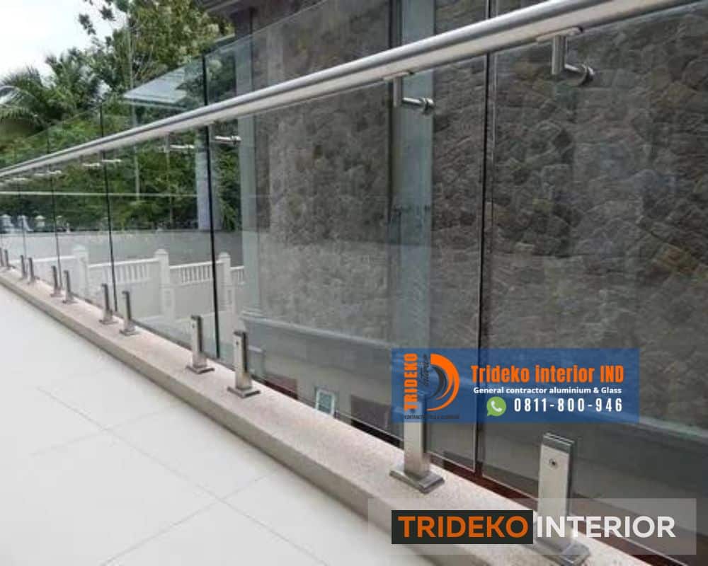 Railing Kaca 12mm Tempered 6 Railing Kaca 12mm Tempered